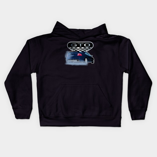 2006 Pontiac GTO Smokin' the Tires! FRONT LOGO Kids Hoodie by MarkQuitterRacing